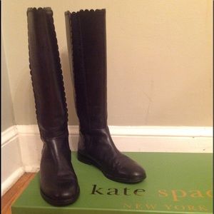 Kate Spade tall black boot stretch side sz 7 $75